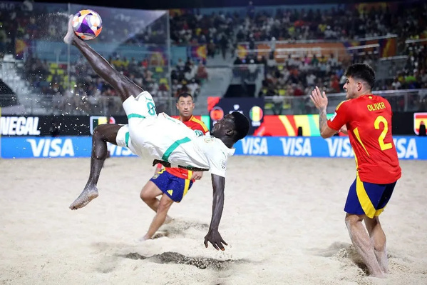 Beach Soccer – Mondial 2025 : Le Sénégal surclasse l’Espagne 4-1 pour ses débuts Beach Soccer – Mondial 2025 : Le Sénégal surclasse l’Espagne 4-1 pour ses débuts