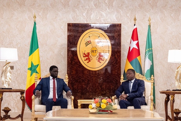 Coopération sénégalo-togolaise : Bassirou Diomaye Faye en visite officielle à Lomé