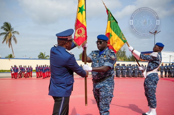 Gendarmerie nationale : les contingents SENFPU 1-18 et 2-18 de la MONUSCO reçoivent le drapeau national