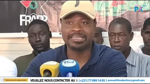 Guy Marius Sagna dénonce la pollution et les violations des droits des travailleurs par Ciments du Sahel et Dangote à Tchiky Guy Marius Sagna dénonce la pollution et les violations des droits des travailleurs par Ciments du Sahel et Dangote à Tchiky
