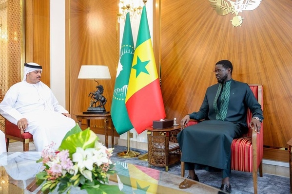 Le Président de la République, Bassirou Diomaye Faye, a reçu ce lundi au palais le PDG de la société émiratie Air Dynamics Solutions. Le Président de la République, Bassirou Diomaye Faye, a reçu ce lundi au palais le PDG de la société émiratie Air Dynamics Solutions.
