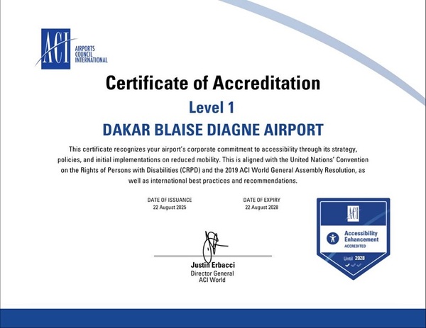 Aéroport Blaise Diagne : une première en Afrique avec l’accréditation internationale pour l’accessibilité