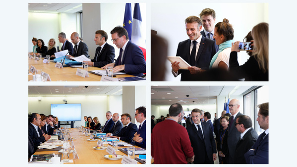 Historic dialogue between President Macron and Israeli & Palestinian civil society leaders on the occasion of the recognition of the State of Palestine in NY Historic dialogue between President Macron and Israeli & Palestinian civil society leaders on the occasion of the recognition of the State of Palestine in NY