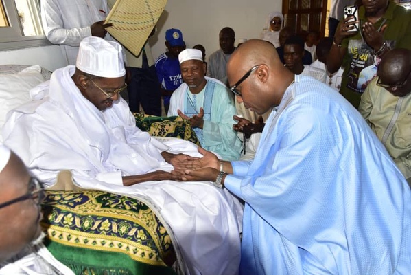 Barthélémy Dias rend visite au Khalife de Médina Gounass, Thierno Amadou Tidiane Ba