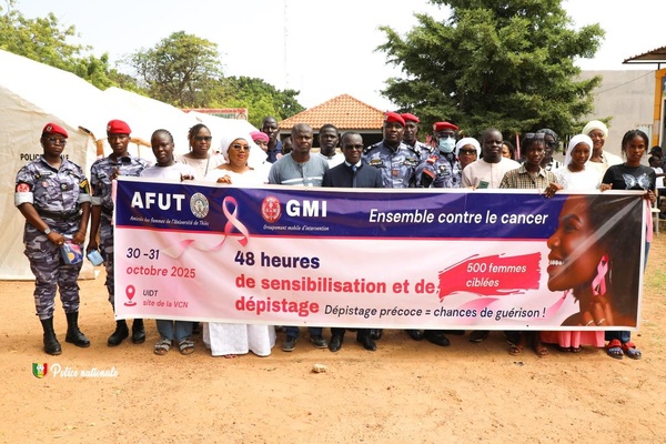 Octobre Rose : l’Université Iba Der Thiam de Thiès et la Police nationale unies pour la prévention et le dépistage des cancers féminins Octobre Rose : l’Université Iba Der Thiam de Thiès et la Police nationale unies pour la prévention et le dépistage des cancers féminins