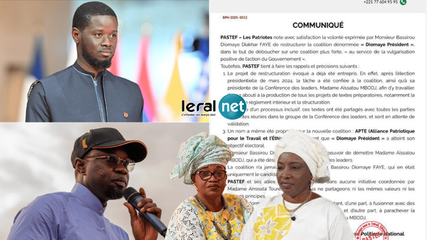PASTEF clarifie la restructuration de la coalition et réaffirme la légitimité d’Aïssatou Mbodj