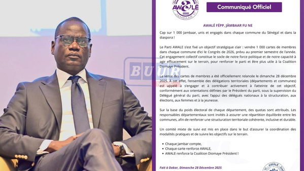 Awalé engage une vaste mobilisation avec l’opération « 1 000 Jambaar par commune »