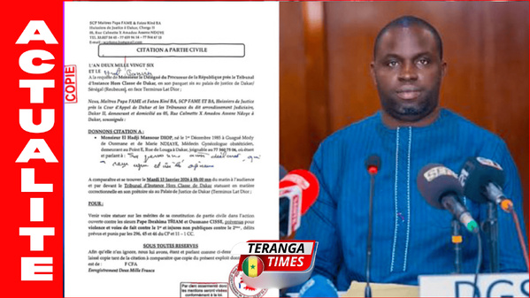 Justice : le Directeur général de la Santé cité dans une affaire de harcèlement à Dakar Justice : le Directeur général de la Santé cité dans une affaire de harcèlement à Dakar