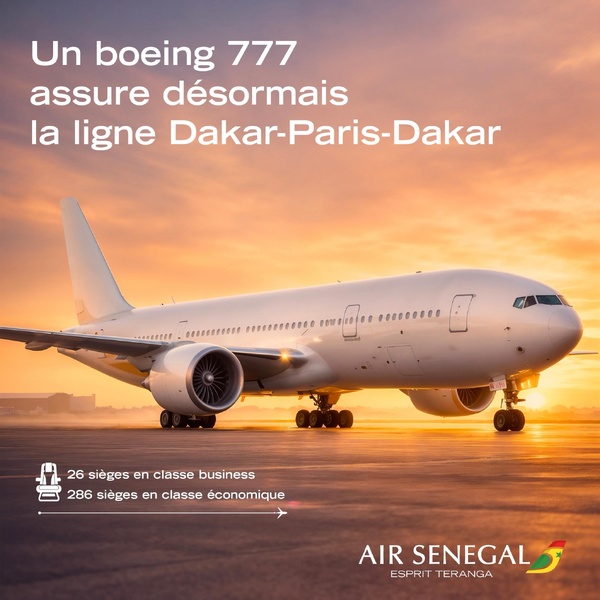 Ligne Dakar-Paris : Air Sénégal déploie un Boeing 777 pour stabiliser ses vols