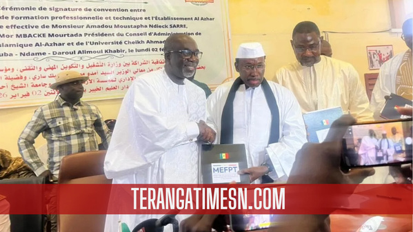 Touba : Le Ministère de l’Emploi et l’Institut Al Azhar scellent un partenariat historique pour la formation des jeunes Touba : Le Ministère de l’Emploi et l’Institut Al Azhar scellent un partenariat historique pour la formation des jeunes