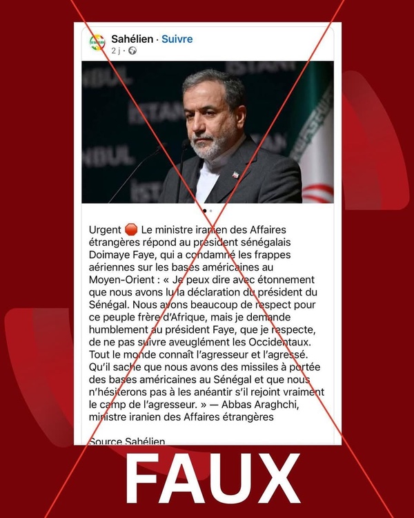 Diplomatie: Le Sénégal dément toute menace de l’Iran et met en garde contre les « Fake News » Diplomatie: Le Sénégal dément toute menace de l’Iran et met en garde contre les « Fake News »