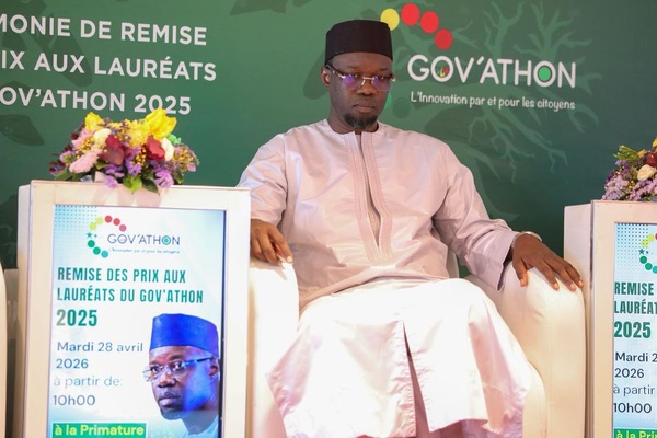 Govathon 2025 : Le Premier Ministre Ousmane Sonko consacre l’innovation numérique au service du citoyen