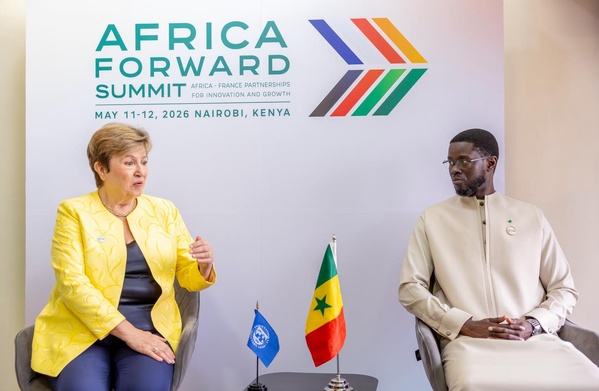 Dette et chocs économiques : Bassirou Diomaye Faye s'entretient avec la Directrice générale du FMI Kristalina Georgieva en marge du Sommet Africa Forward
