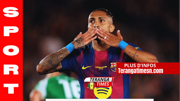 Raphinha avec un doublé : le FC Barcelone s’impose face au Real Betis lors d’un match symbolique Raphinha avec un doublé : le FC Barcelone s’impose face au Real Betis lors d’un match symbolique