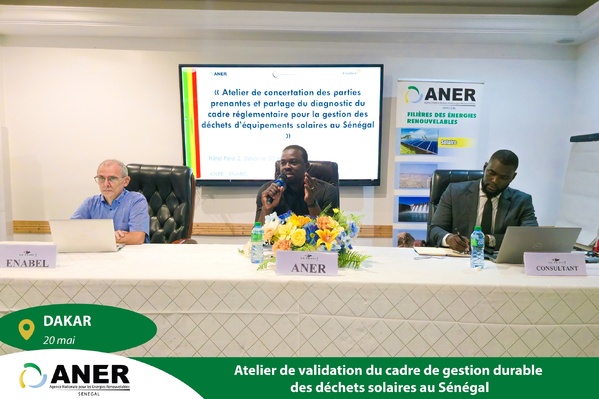 L’ANER et ses partenaires jettent les bases d’une filière durable de gestion des déchets d’équipements solaires L’ANER et ses partenaires jettent les bases d’une filière durable de gestion des déchets d’équipements solaires