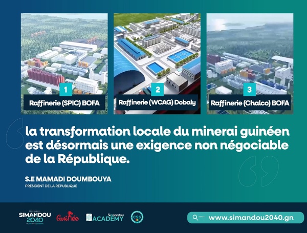 Guinée - Programme Simandou 2040 : lancement des travaux de la raffinerie d'alumine Chalco à Boffa, un tournant industriel majeur Guinée - Programme Simandou 2040 : lancement des travaux de la raffinerie d'alumine Chalco à Boffa, un tournant industriel majeur