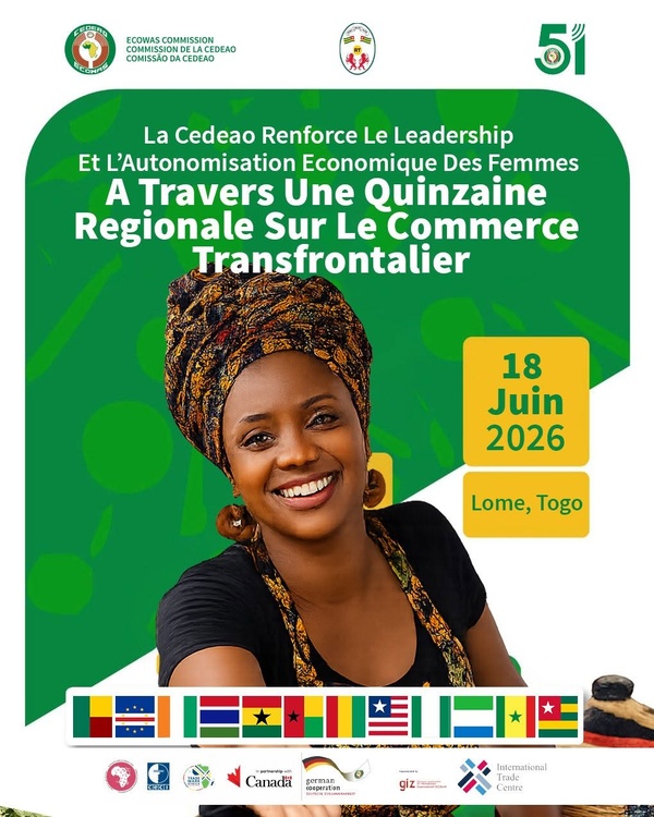 Intégration régionale : La CEDEAO lance une quinzaine dédiée à l'autonomisation des femmes commerçantes transfrontalières à Lomé Intégration régionale : La CEDEAO lance une quinzaine dédiée à l'autonomisation des femmes commerçantes transfrontalières à Lomé