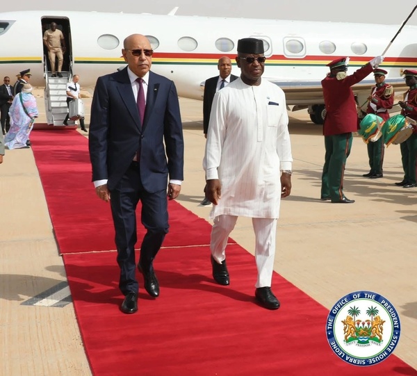 Sécurité au Sahel : Le Président de la CEDEAO Julius Maada Bio et le Président mauritanien El Ghazouani scellent un accord stratégique à Nouakchott