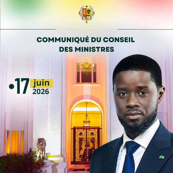 Communiqué du Conseil des Ministres du mercredi 17 juin 2026