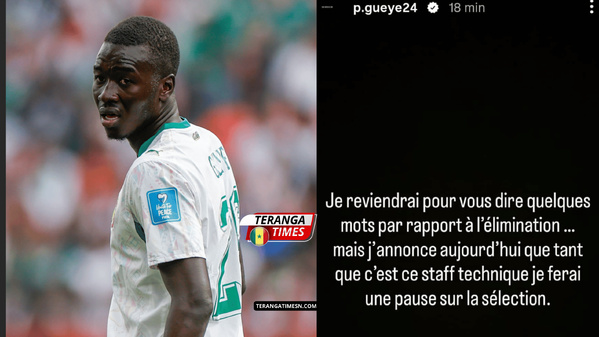Pape Gueye : « Tant que ce staff technique sera là, je ferai une pause avec les Lions » Pape Gueye : « Tant que ce staff technique sera là, je ferai une pause avec les Lions »