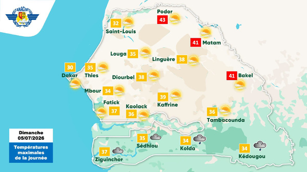 🌤️ MÉTÉO AU SÉNÉGAL | Prévisions du 05 au 06 juillet 2026 🇸🇳 🌤️ MÉTÉO AU SÉNÉGAL | Prévisions du 05 au 06 juillet 2026 🇸🇳
