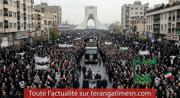 Funérailles de l'ayatollah Ali Khamenei: Des foules immenses descendent dans les rues de Téhéran Funérailles de l'ayatollah Ali Khamenei: Des foules immenses descendent dans les rues de Téhéran