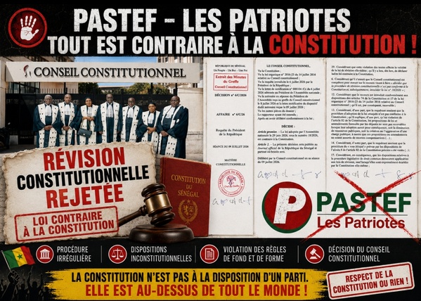 La Constitution triomphe des majorités: Une leçon de droit pour les institutions