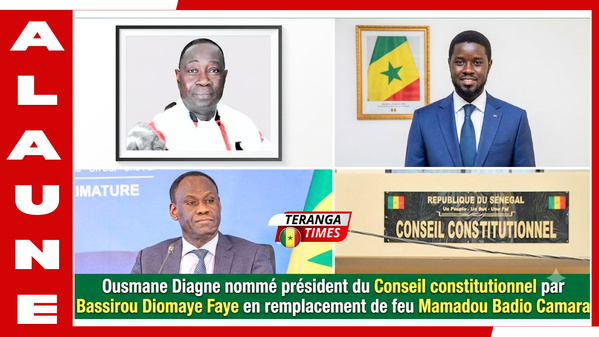 Bassirou Diomaye Faye a nommé Ousmane Diagne président du Conseil constitutionnel en remplacement de Mamadou Badio Camara, décédé