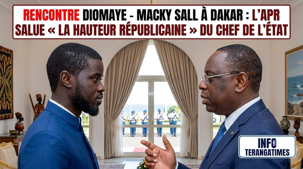 Rencontre Diomaye - Macky Sall à Dakar : l'APR salue « la hauteur républicaine » du chef de l'État