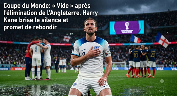 Coupe du Monde: « Vide » après l'élimination de l'Angleterre, Harry Kane brise le silence et promet de rebondir