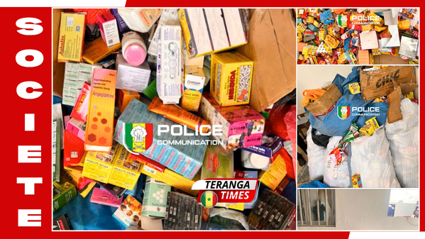 Santé publique: La Police nationale saisit 390 kg de médicaments illicites au marché de Grand-Yoff