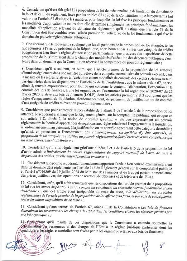 Crédits spéciaux: le Conseil constitutionnel rejette la proposition de loi de l’Assemblée nationale