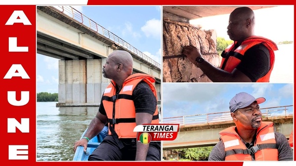 Ziguinchor: Guy Marius Sagna inspecte le pont Émile Badiane et appelle l'État à accélérer sa reconstruction