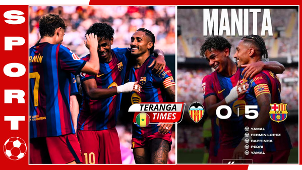 Liga : le FC Barcelone humilie un Valence en crise (5-0) et Anthony Gordon entre déjà dans l'histoire du club Liga : le FC Barcelone humilie un Valence en crise (5-0) et Anthony Gordon entre déjà dans l'histoire du club