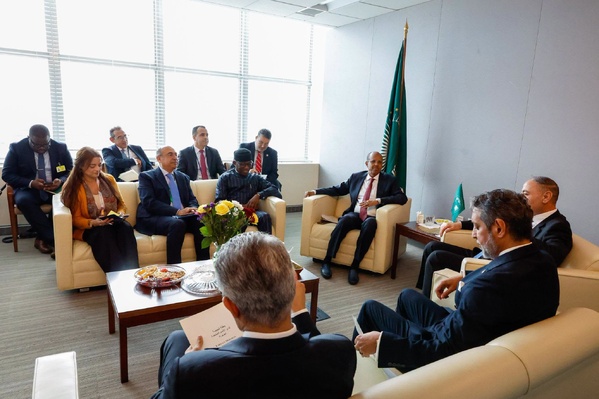 Diplomatie continentale et multilatéralisme : Le Président de la Commission de l'UA échange avec le ministre libyen des Affaires étrangères à New York