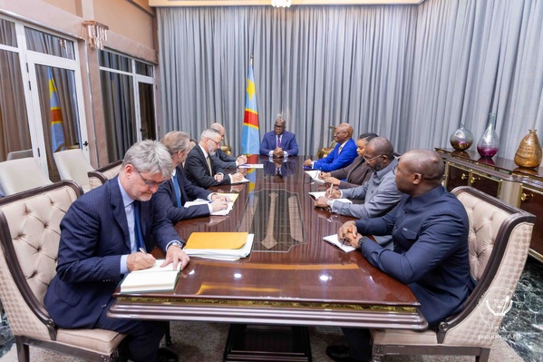 Kinshasa : Félix Tshisekedi reçoit le chef de la diplomatie française Jean-Noël Barrot