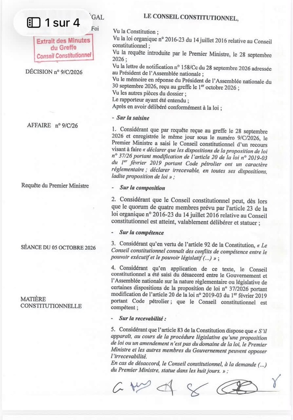 Transparence sur les ressources naturelles: Abdourahmane Diouf appelle au respect des rôles institutionnels Transparence sur les ressources naturelles: Abdourahmane Diouf appelle au respect des rôles institutionnels