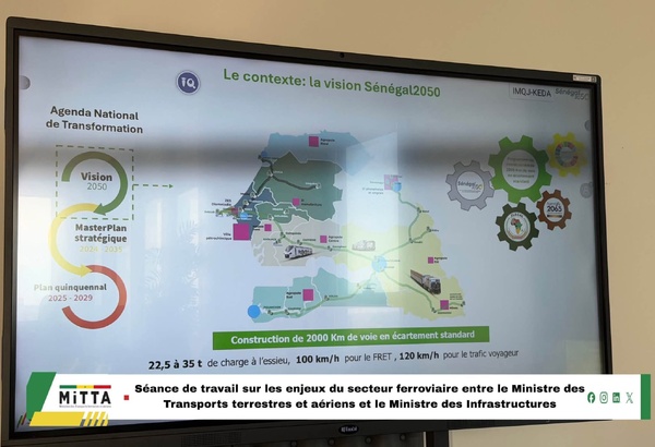 Sénégal 2050: Dakar–Tambacounda, le gouvernement accélère le suivi du projet ferroviaire Sénégal 2050: Dakar–Tambacounda, le gouvernement accélère le suivi du projet ferroviaire