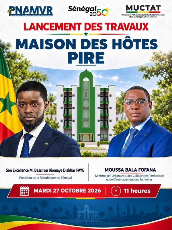 Modernisation des cités religieuses: Le Ministre Moussa Bala Fofana lance les travaux de la Maison des hôtes de Pire Modernisation des cités religieuses: Le Ministre Moussa Bala Fofana lance les travaux de la Maison des hôtes de Pire