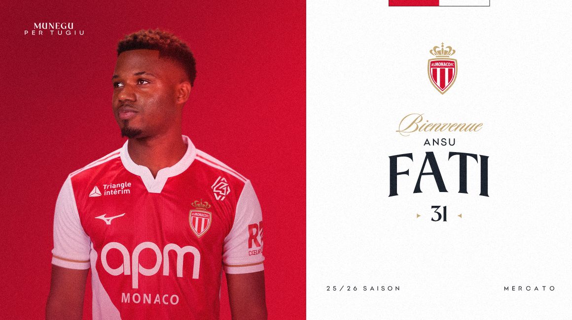 Officiel : Ansu Fati rejoint l’AS Monaco en prêt, prolongé jusqu’en 2028 au FC Barcelone
