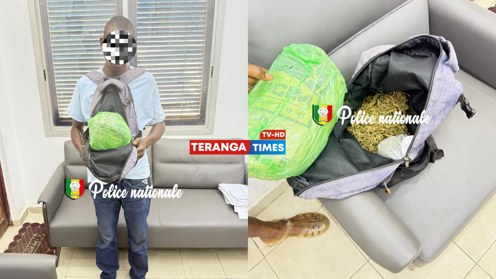 Arrestation pour trafic de drogue à Liberté 01 : la Police de Dieuppeul saisit 2 kg de chanvre indien