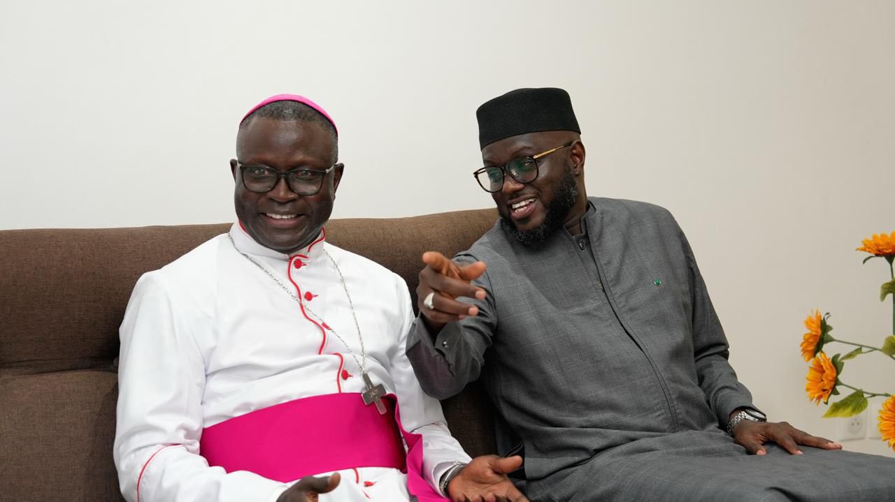 El Malick Ndiaye en visite de courtoisie chez Monseigneur André Guéye, nouvel Archevêque de Dakar