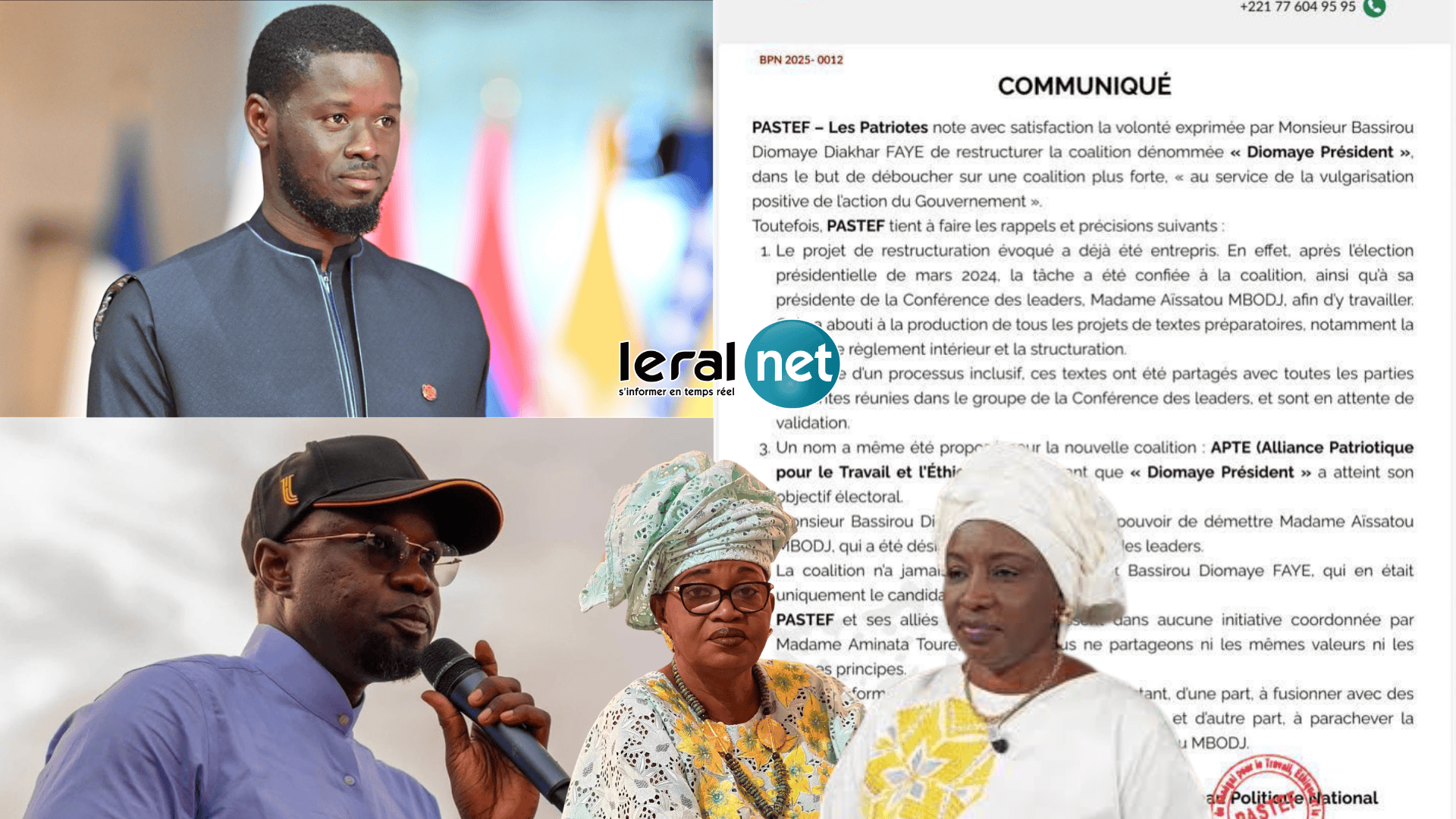 PASTEF clarifie la restructuration de la coalition et réaffirme la légitimité d’Aïssatou Mbodj