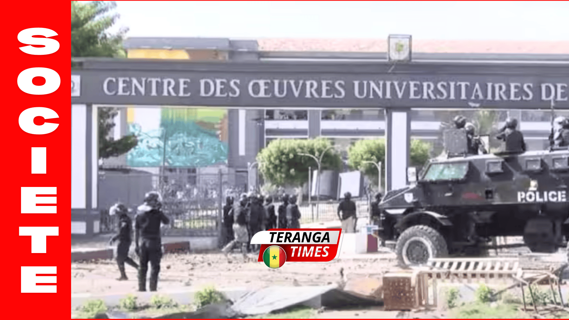 UCAD : tensions ravivées après l’entrée des fourgonnettes de police sur le campus social