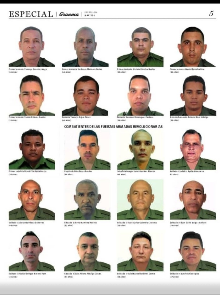 Crise au Venezuela : Cuba publie la liste des 32 agents tués lors de la capture de Maduro