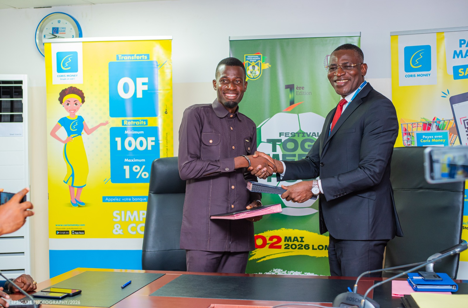 Coris Bank International s’engage aux côtés du Festival Togo Media Foot 2026