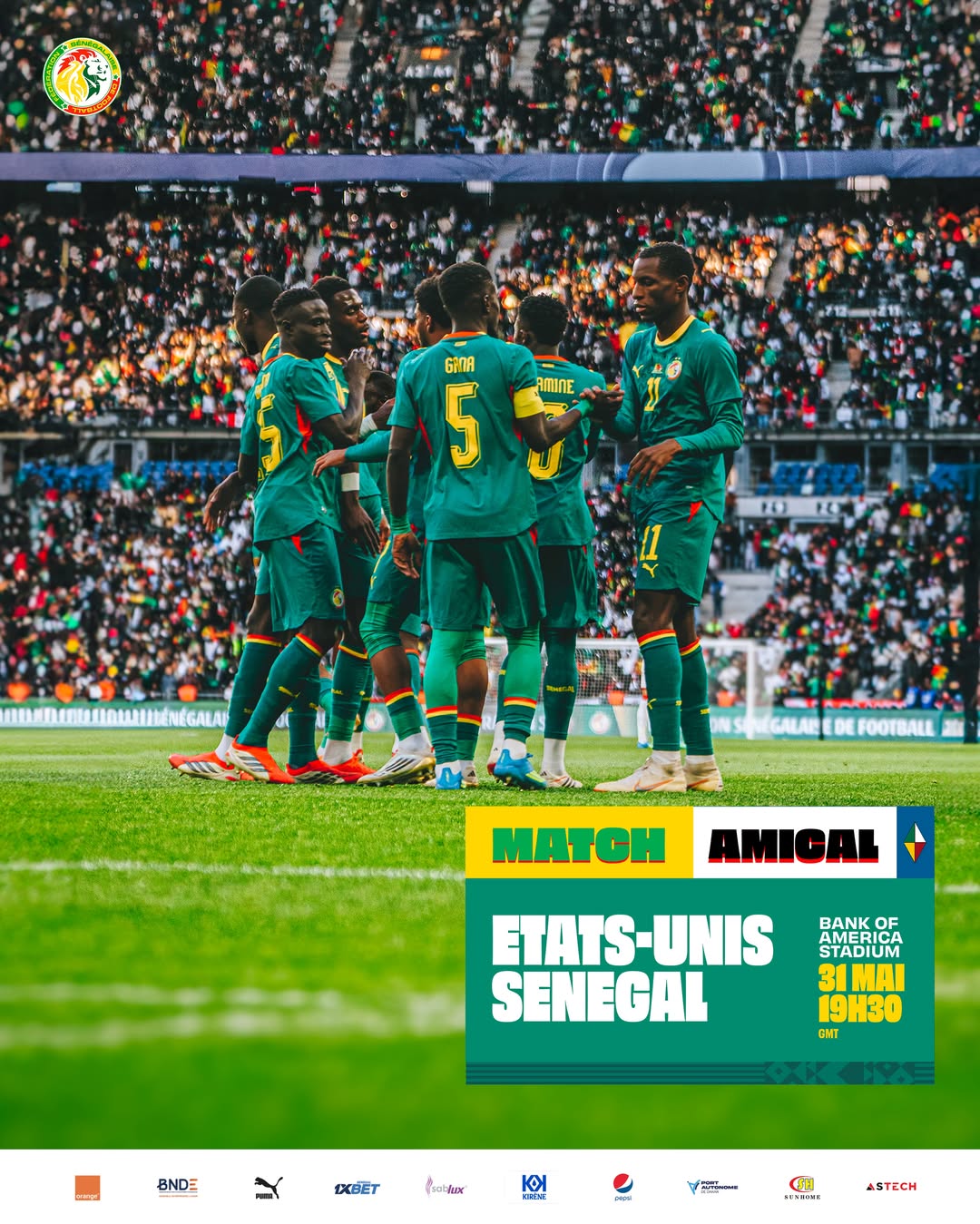Préparation au Mondial 2026 : Le Sénégal affronte les États-Unis en match amical ce dimanche à Charlotte