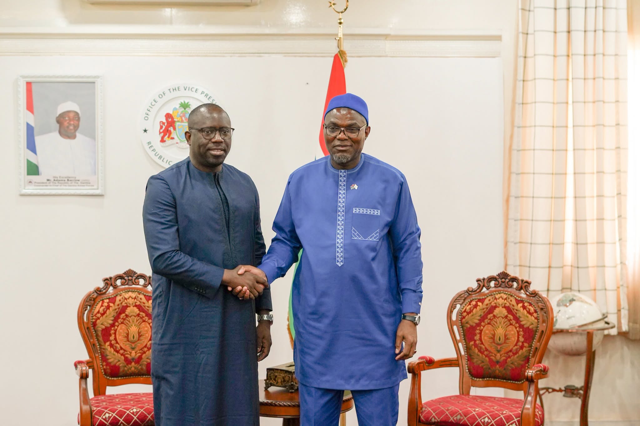 Coopération bilatérale: Le Vice-Président de la Gambie reçoit le Secrétaire exécutif du Secrétariat permanent sénégalo-gambien