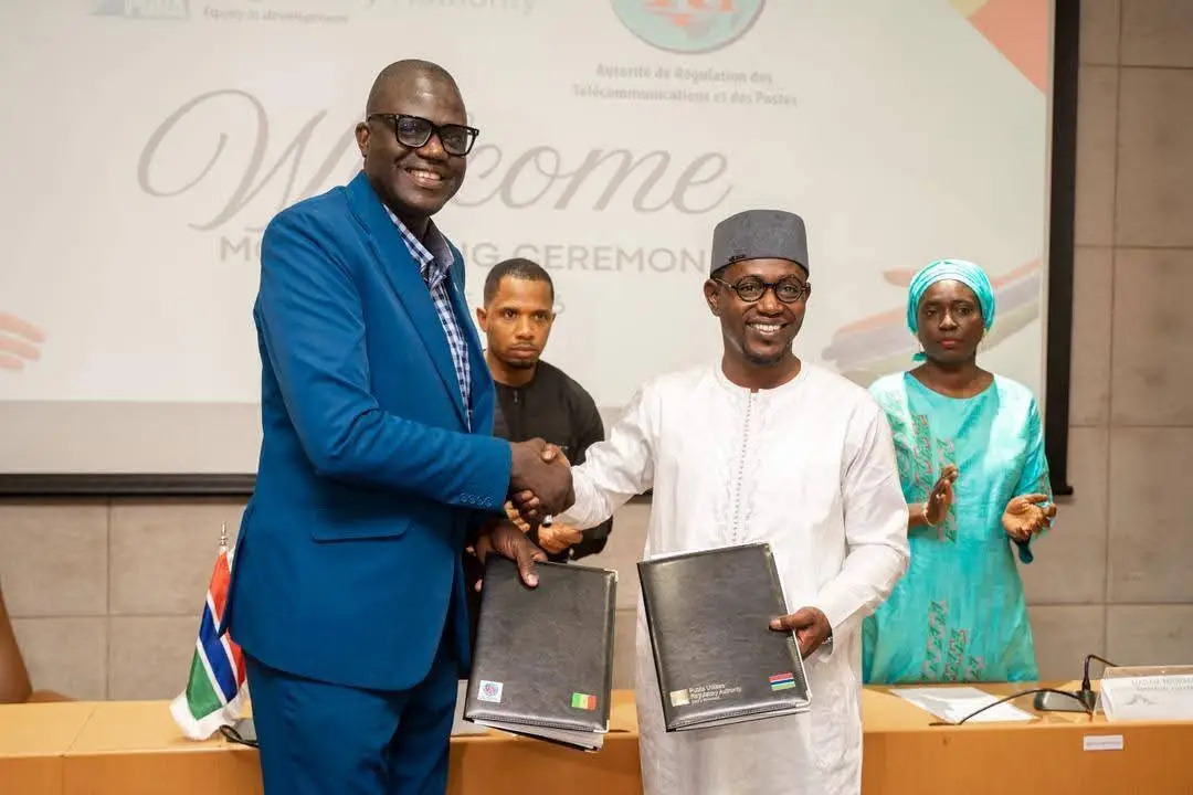 Sénégal-Gambie: l'ARTP et la PURA signent un protocole d'accord pour renforcer leur coopération en télécommunications et services postaux