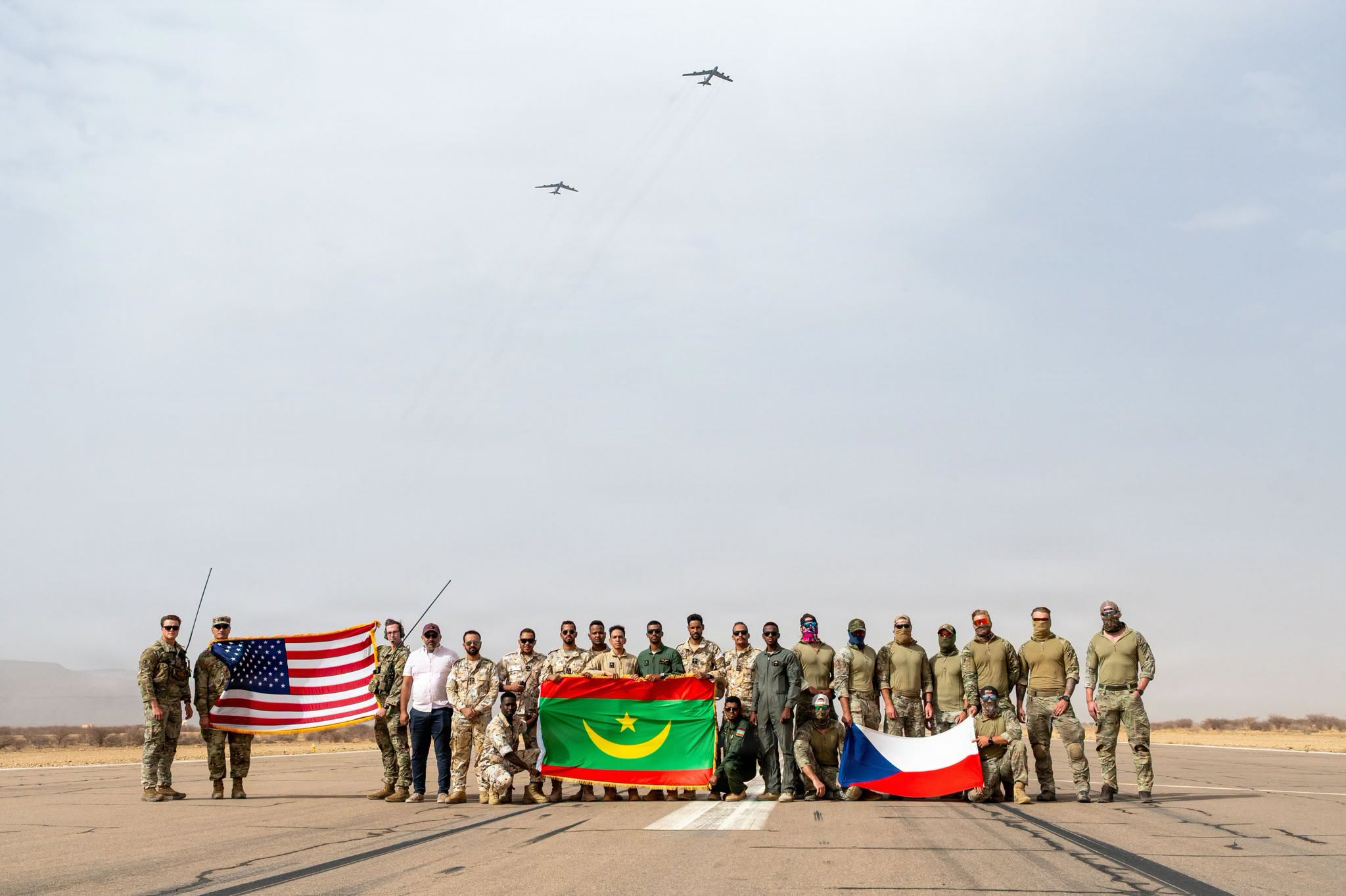 Mauritanie : exercice conjoint entre JTACs américains, forces mauritaniennes et tchèques avec survol de B-52
